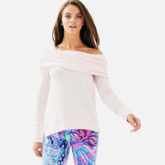 Lilly Pulitzer Tops - Lilly Pulitzer Belinda pullover Heathered Paradise Tint
